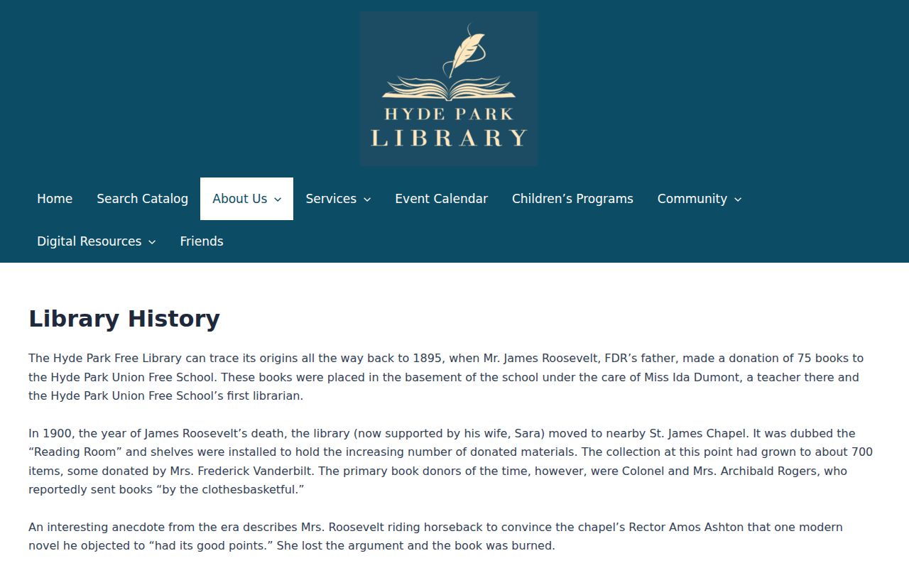 Hyde Park city directory library history source showing the local research setting